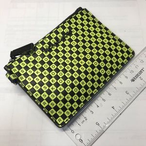 Michael Kors neon yellow black wallet